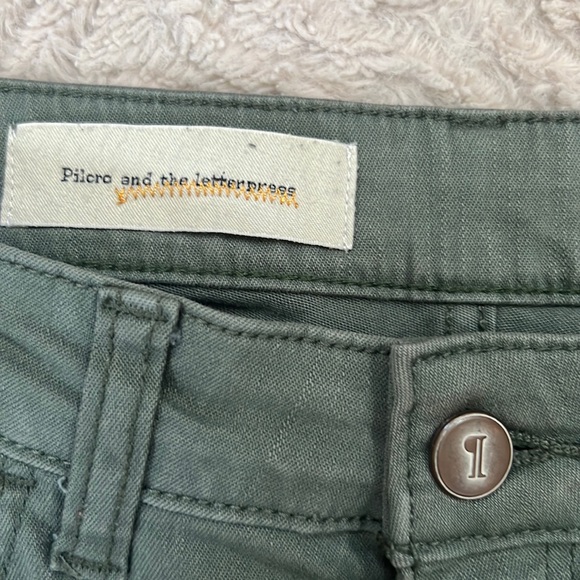 Anthropologie Pilcro and the Letterpress Stet cropped pants green Size 27 - Picture 3 of 16